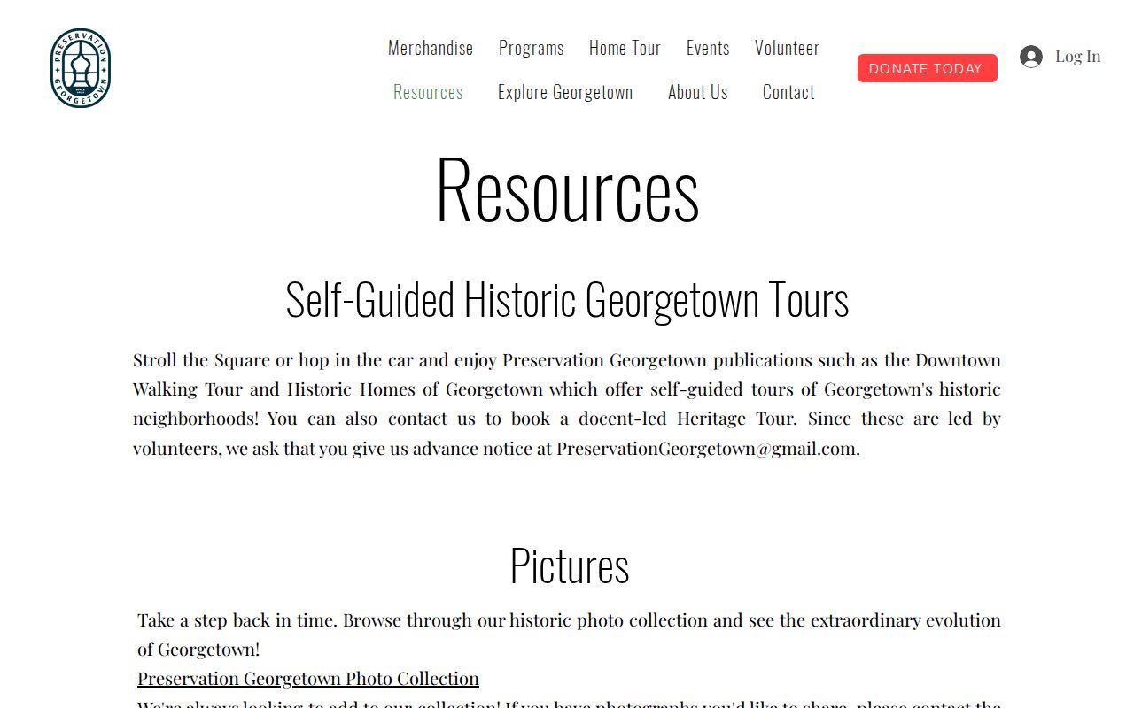 Georgetown city directory research through Preservation Georgetown oral-history resources